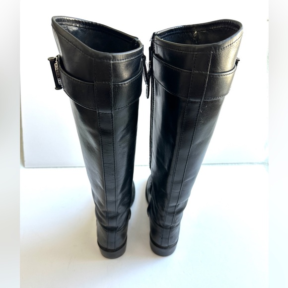 Tory Burch Grace Knee High Riding Boots Black leather tall‎ boots 6.5M - Picture 7 of 15